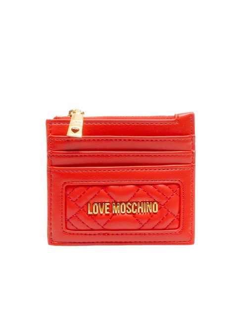 LOVE MOSCHINO QUILTED  Tarjetero / Monedero  ROJO - Carteras Mujer