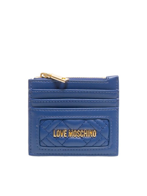 LOVE MOSCHINO QUILTED  Tarjetero / Monedero  azul - Carteras Mujer