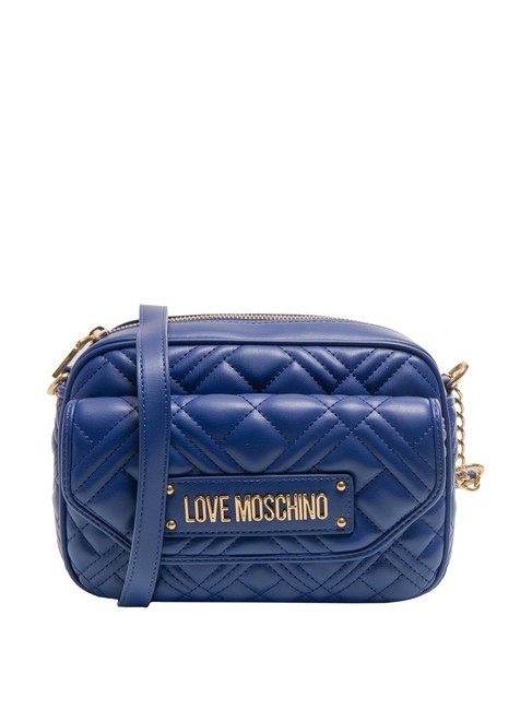 LOVE MOSCHINO QUILTED  Bolso mini para cámara al hombro azul - Bolsos Mujer