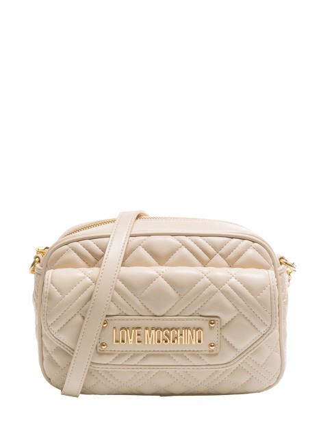 LOVE MOSCHINO QUILTED  Bolso mini para cámara al hombro Marfil - Bolsos Mujer