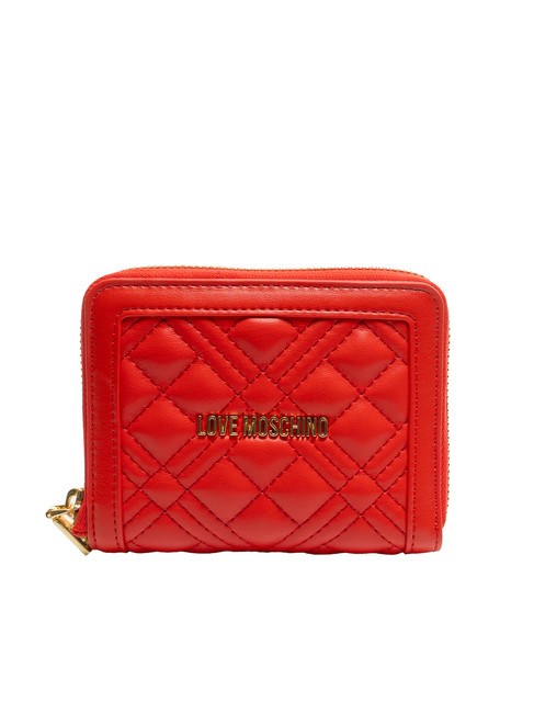 LOVE MOSCHINO QUILTED M Cartera mediana con cremallera ROJO - Carteras Mujer