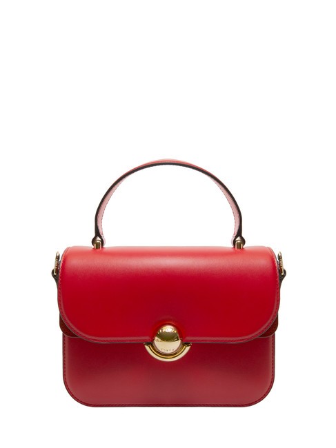 FURLA SFERA Bolso maletín de piel con bandolera rojo veneciano - Bolsos Mujer