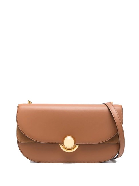 FURLA SFERA Bolso bandolera de piel con solapa brandy - Bolsos Mujer