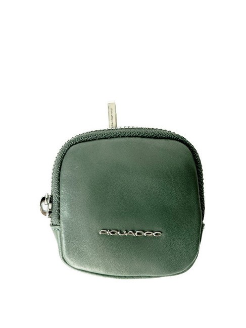 PIQUADRO B2 REVAMP Monedero de piel con gancho VERDE - Carteras Hombre