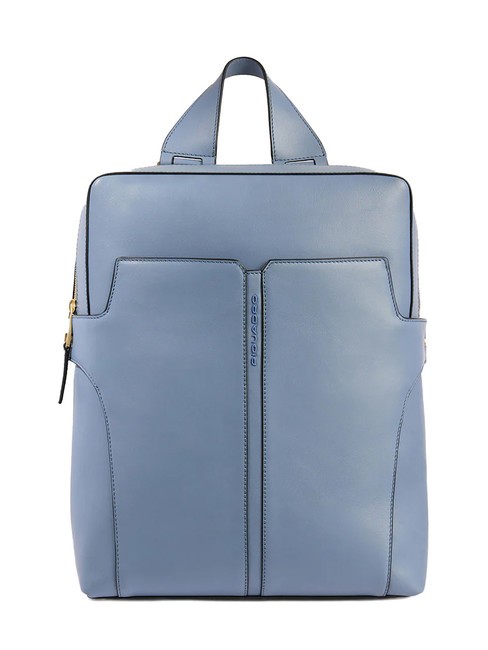 PIQUADRO RAY Mochila de piel, soporte para portátil de 14" azul - Bolsos Mujer