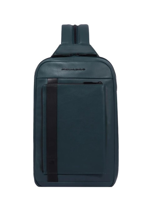 PIQUADRO DAVID Bolso mochila de piel VERDE - Bandoleras Hombre