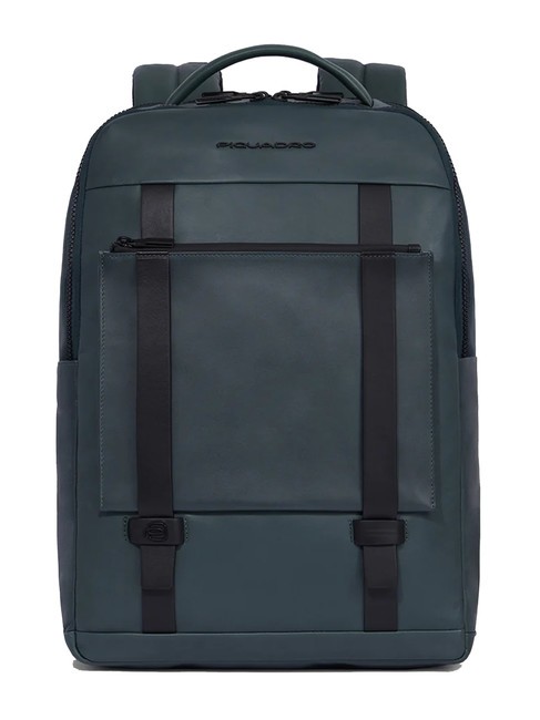 PIQUADRO DAVID Mochila de piel para portátil de 15,6" VERDE - Mochilas para portátil