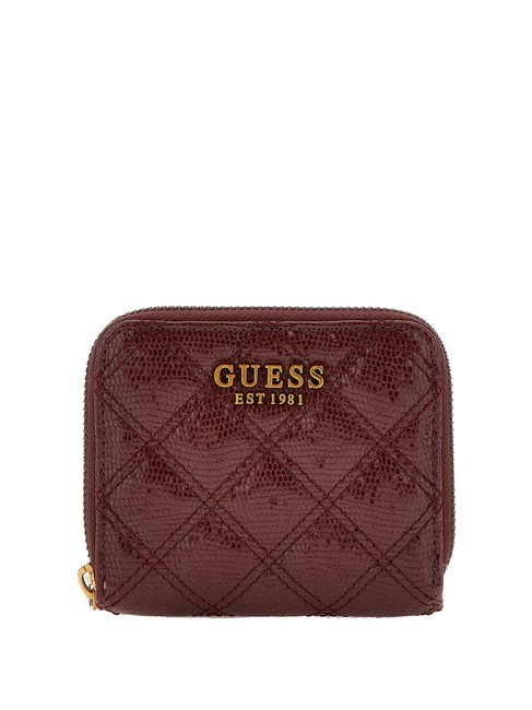 GUESS GIULLY  Cartera mini con cremallera Burdeos - Carteras Mujer