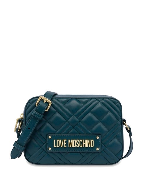 LOVE MOSCHINO QUILTED  Cámara tipo bandolera esmeralda - Bolsos Mujer