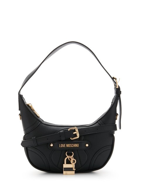 LOVE MOSCHINO PADLOCK Bolso bandolera con bandolera negro - Bolsos Mujer