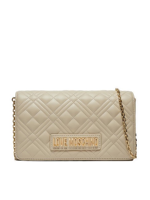 LOVE MOSCHINO QUILTED Chain Bolso de hombro Marfil - Bolsos Mujer