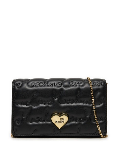 LOVE MOSCHINO GOLDEN HEART  Bolso de hombro negro - Bolsos Mujer