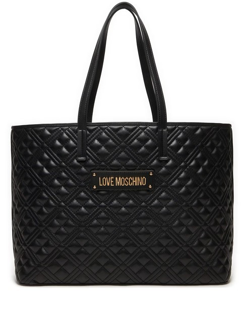 LOVE MOSCHINO QUILTED Bolsa de compras acolchada negro - Bolsos Mujer