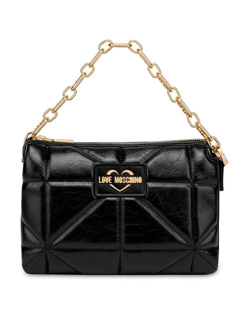 LOVE MOSCHINO GOLD CHAIN Bolso con bandolera negro - Bolsos Mujer