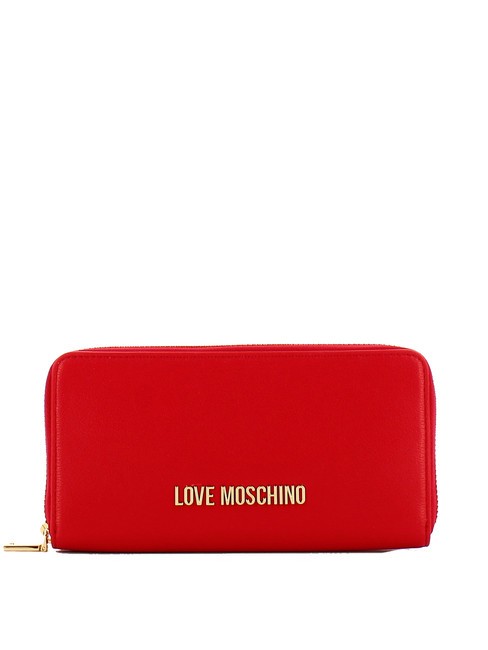 LOVE MOSCHINO LOGO LETTERING Cartera con cremallera ROJO - Carteras Mujer