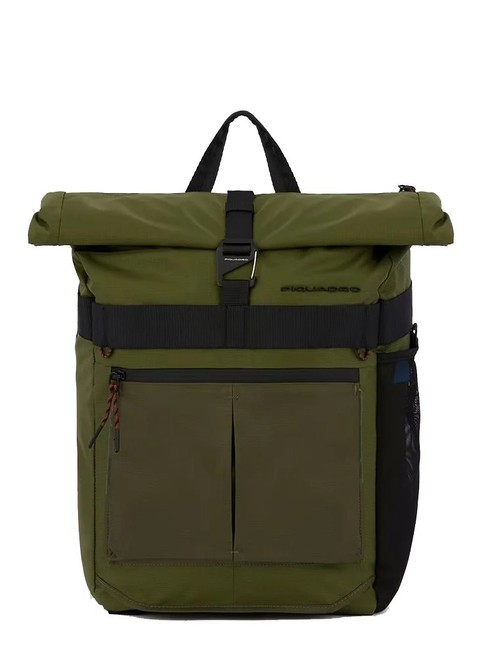 PIQUADRO ARNE Mochila enrollable para portátil de 15,6" VERDE - Mochilas para portátil