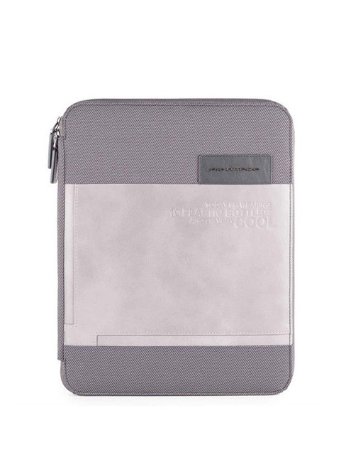 PIQUADRO ADE Porta bloc de notas en piel y tejido GRIS - Fundas para tablet & Organizer