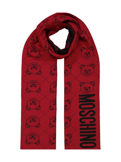 MOSCHINO TEDDY ROMBI Bufanda mezcla de lana rojo - Bufandas