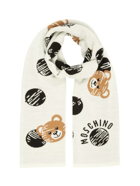 MOSCHINO TEDDY POIS Bufanda mezcla de lana blanco - Bufandas