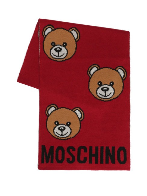 MOSCHINO TEDDY ALL OVER Bufanda mezcla de lana rojo - Bufandas