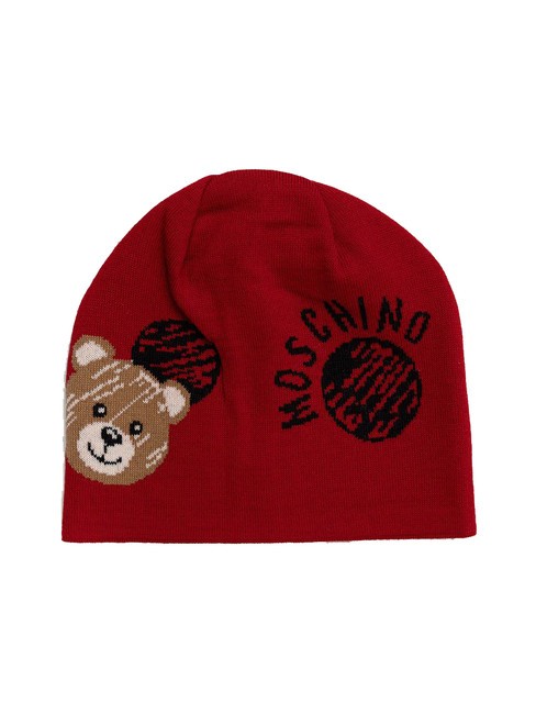 MOSCHINO TEDDY POIS Gorro en mezcla de lana rojo - Sombreros