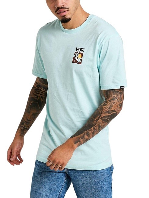 VANS ISLAND BOX Camiseta de algodón con estampado resplandor azul - camiseta