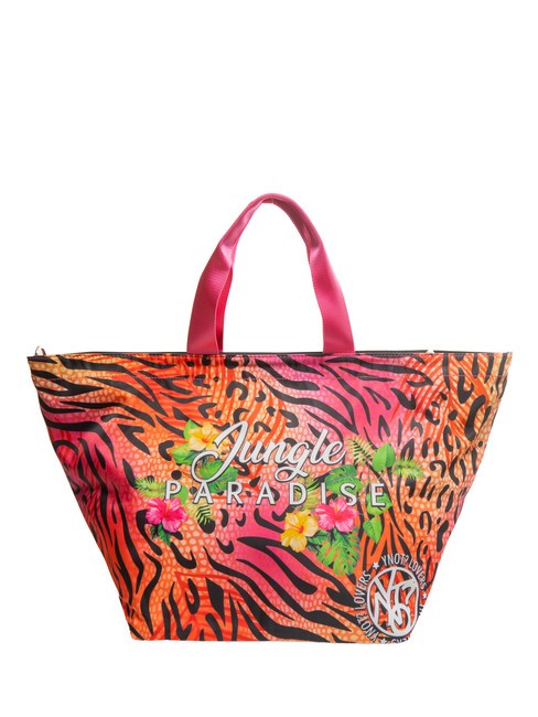 YNOT JUNGLE PARADISE Bolso shopping de playa mediano fucsia - Bolsos Mujer