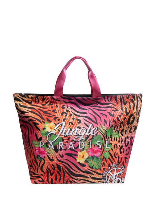 YNOT JUNGLE PARADISE Bolsa de compras de playa grande fucsia - Bolsos Mujer