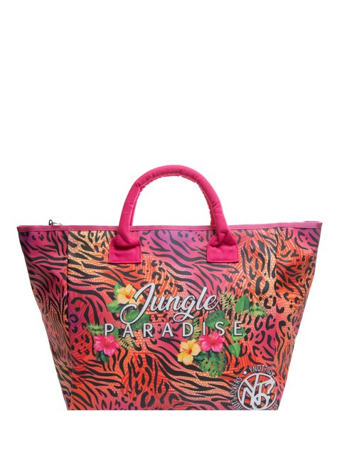 YNOT JUNGLE PARADISE Bolso shopping maxi de playa fucsia - Bolsos Mujer