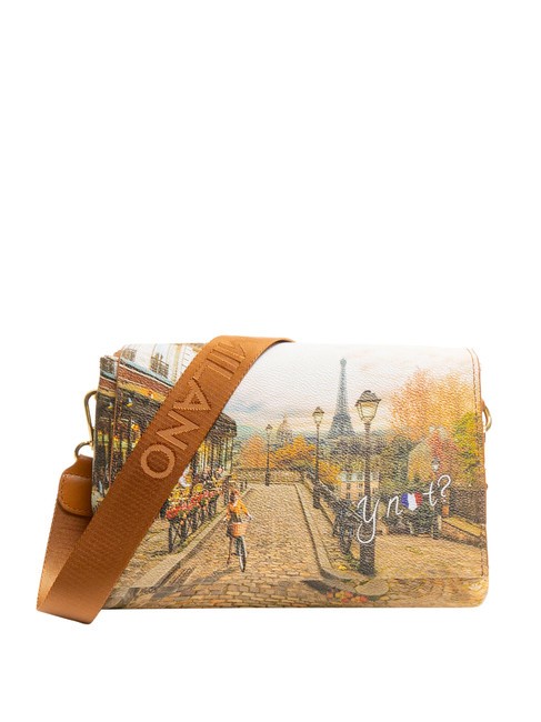 YNOT YESBAG Bolso bandolera con solapa París romántico - Bolsos Mujer