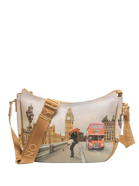 YNOT YESBAG Bolso hobo con bolsillo trasero amor de londres - Bolsos Mujer