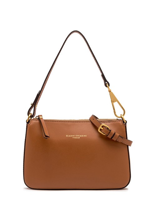 GIANNI CHIARINI BROOKE Bolso bandolera de piel con bandolera caramelo - Bolsos Mujer