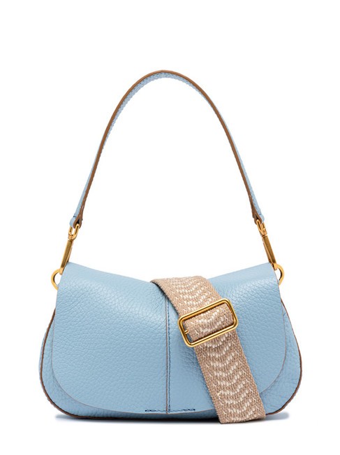 GIANNI CHIARINI HELENA ROUND Bolso de piel con doble bandolera. cielo - Bolsos Mujer