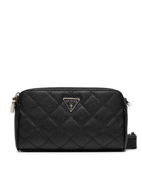 GUESS ECO CARLY Bolso de hombro acolchado NEGRO - Bolsos Mujer