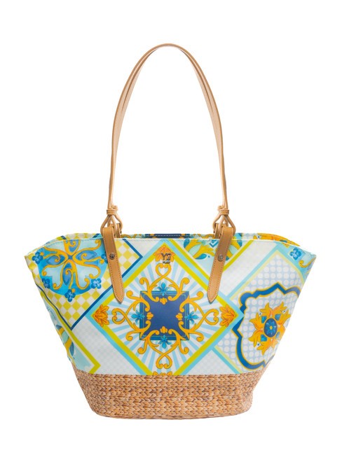 YNOT SICILY Bolso shopping de playa mediano azul - Bolsos Mujer