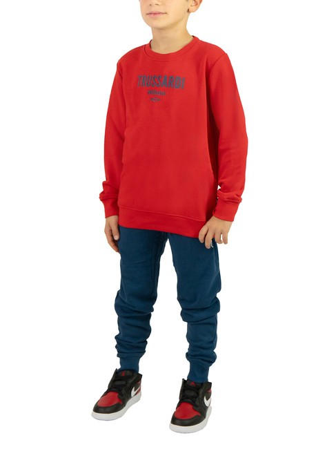 TRUSSARDI SCHULIT Chándal sudadera y pantalón rojo/azul marino - Chándales para niños