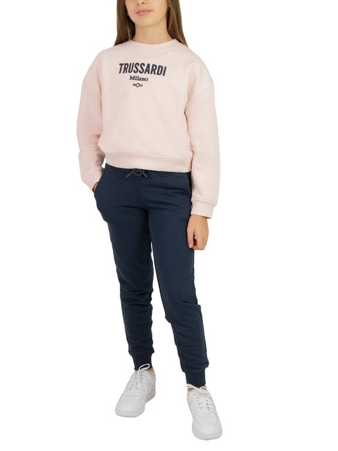 TRUSSARDI KREBS Chándal sudadera y pantalón rosa/azul marino - Chándales para niños