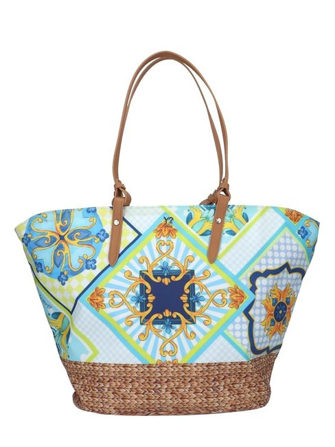 YNOT SICILY Bolsa de compras de playa grande azul - Bolsos Mujer