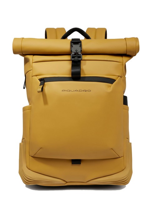 PIQUADRO CORNER SPECIALE GOMMATO Mochila enrollable para portátil de 15,6" amarillo - Mochilas para portátil