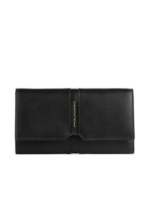 PIQUADRO RAY Cartera grande de piel negro - Carteras Hombre