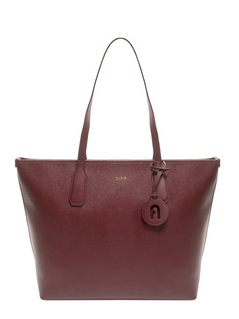 FURLA CLASSIC Bolso shopper de piel con estampado Andrómeda Ribes / rojo - Bolsos Mujer