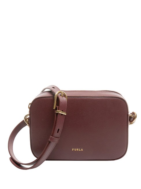 FURLA GARDENIA Bolso de hombro de piel con estampado Andrómeda Ribes / rojo - Bolsos Mujer