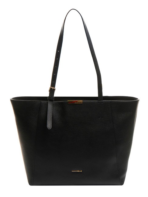 COCCINELLE CHER Bolso shopping de piel martillada negro - Bolsos Mujer