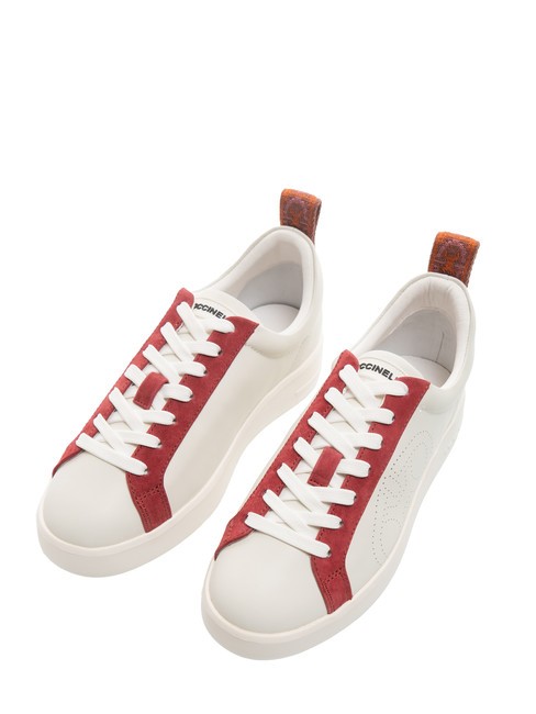 COCCINELLE MONOGRAM PERFORED BIMATERIAL Zapatillas de piel de.w/rosew/m.gr - Zapatos Mujer