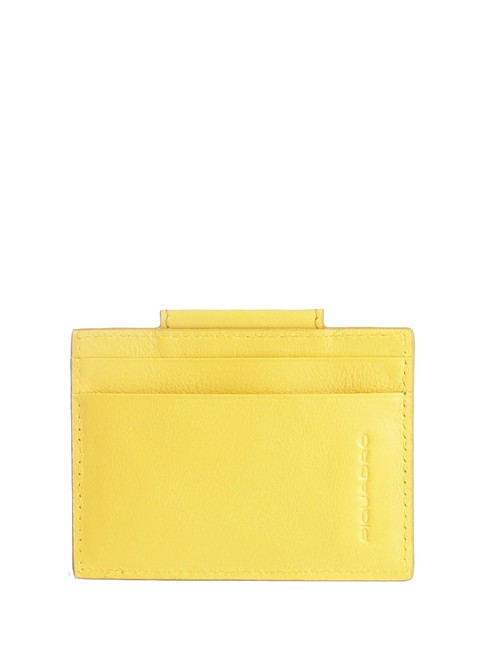 PIQUADRO URBAN  Tarjetero de piel amarillo - Carteras Hombre