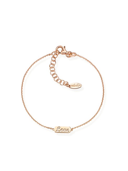 AMEN AMORE LOVE Pulsera con placa LOVE Rosa - Pulseras