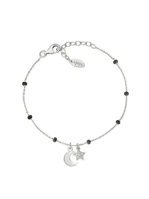 AMEN CANDY CHARM Pulsera estrella luna plata rodio - Pulseras