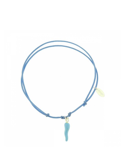 AMEN CORNETTI Pulsera con croissant azul cielo - Pulseras