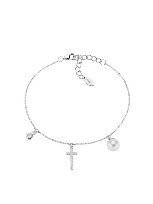 AMEN PREGA E AMA LUXURY Pulsera de plata rodio - Pulseras