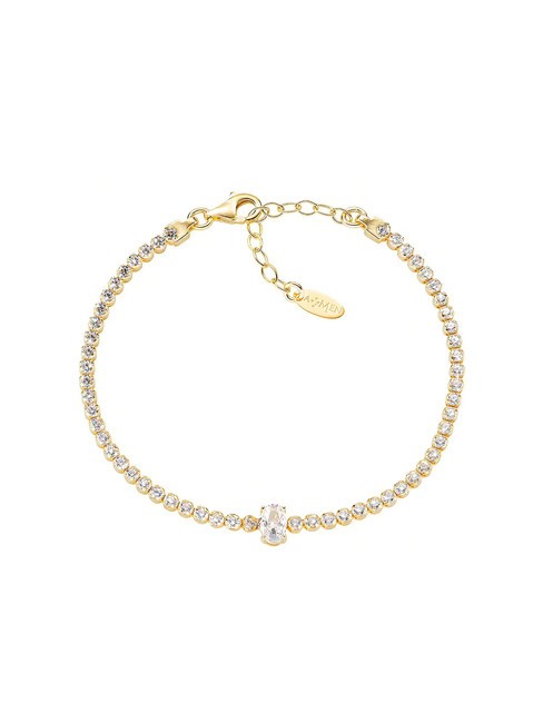 AMEN TENNIS Pulsera con circonitas blancas oro - Pulseras